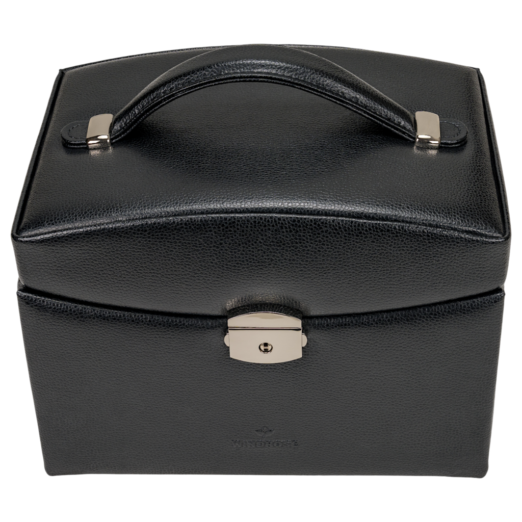 Beluga jewelry case / black (leather)