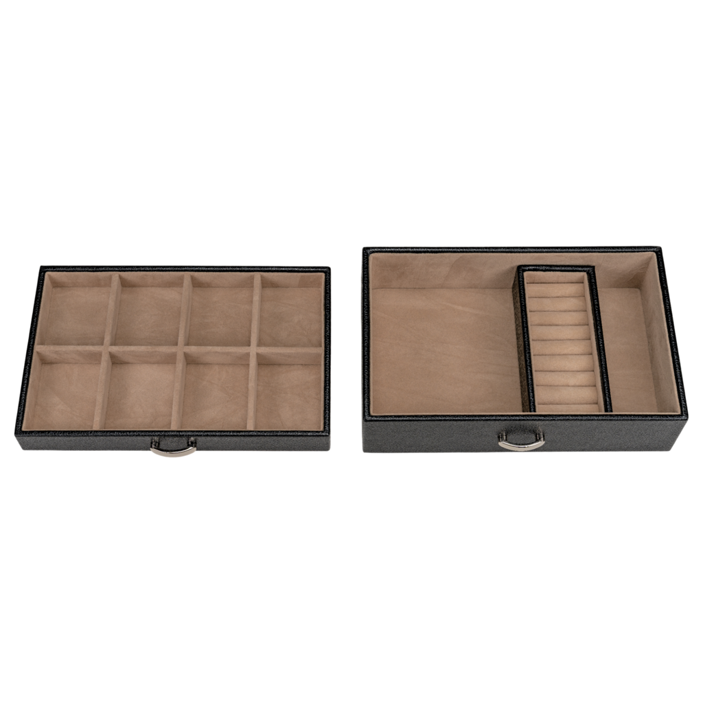 Beluga jewelry case / black (leather)