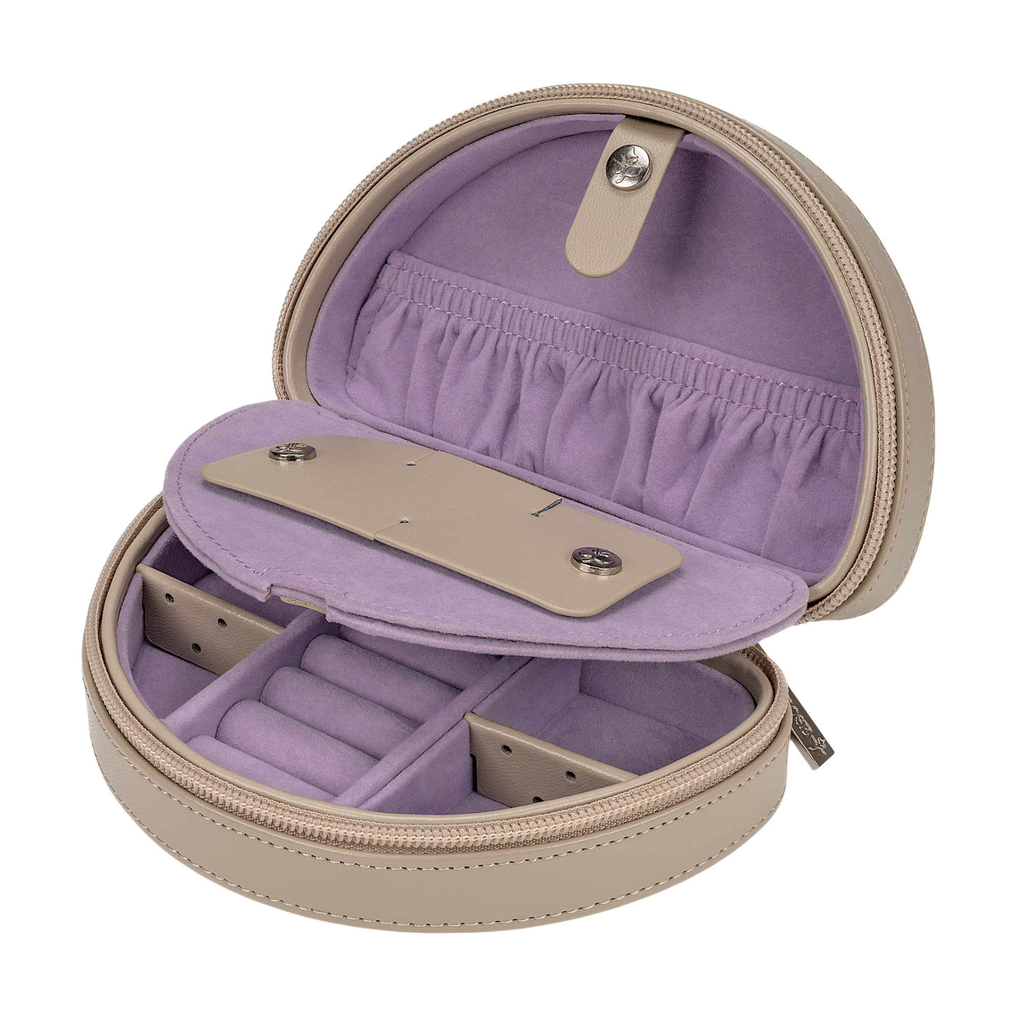 Klein juwelendoosje met rits Merino Moda / beige