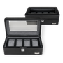 Uhrenetui für 4 Uhren 4 Uhren Tempora / schwarz (Recyceltes Leder)