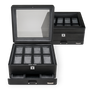 Uhrenetui für 8 Uhren 8 Uhren Tempora / schwarz (Recyceltes Leder)