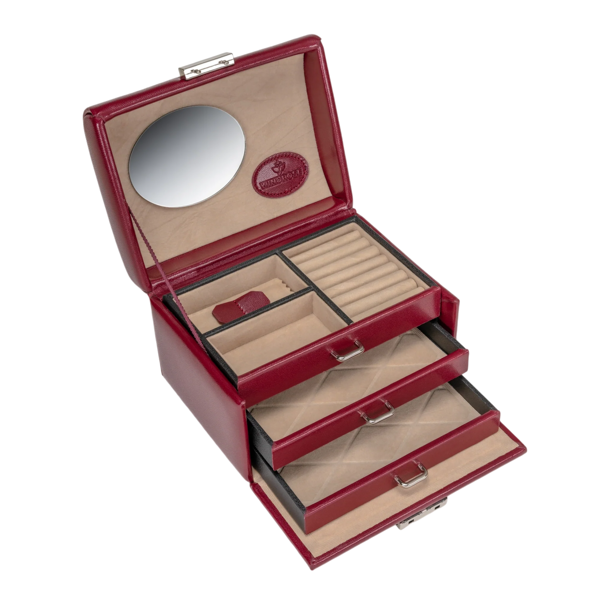 petit coffret à bijoux Merino / rouge