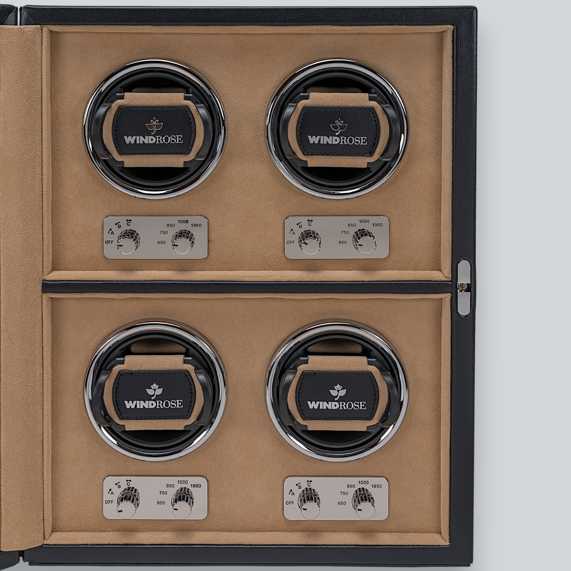 Uhrenbeweger 4 Uhren Ambiance / schwarz (Leder)